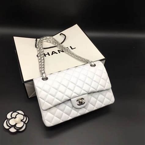 chanel white small flap|small Chanel classic flap.